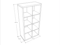 Emese 2x4 Falipolc Dupla kerettel méretrajz